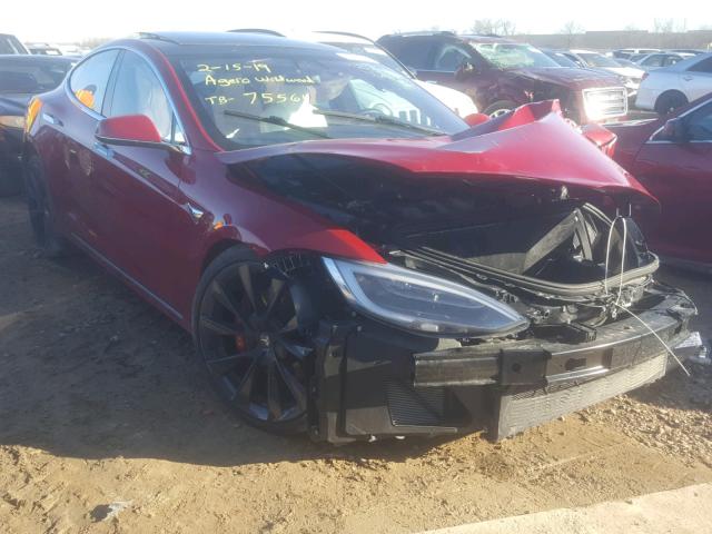 5YJSA1E48JF247132 - 2018 TESLA MODEL S Կարմիր լուսանկար 1