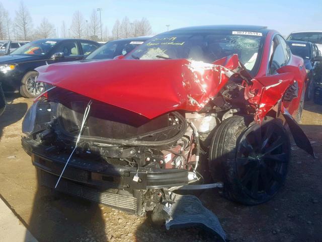 5YJSA1E48JF247132 - 2018 TESLA MODEL S Կարմիր լուսանկար 2