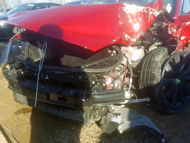 5YJSA1E48JF247132 - 2018 TESLA MODEL S Կարմիր լուսանկար 9