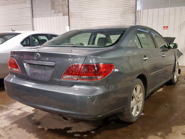 JTHBA30G565163886 - 2006 LEXUS ES 330 GRAY photo 4