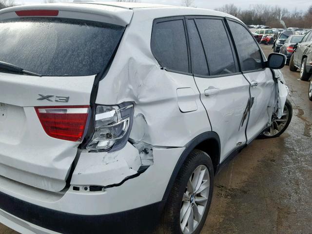 5UXWX9C53E0D20682 - 2014 BMW X3 XDRIVE2 WHITE photo 9