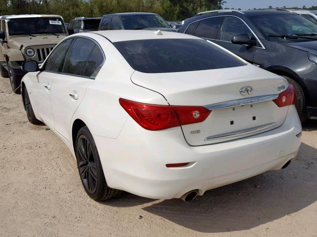 JN1BV7AR1EM696483 - 2014 INFINITI Q50 BASE WHITE photo 3