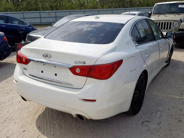 JN1BV7AR1EM696483 - 2014 INFINITI Q50 BASE WHITE photo 4