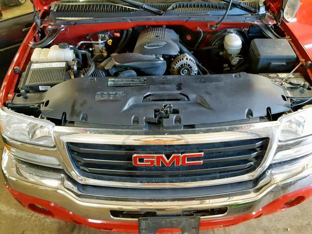 2GTEK19B351292703 - 2005 GMC NEW SIERRA RED photo 7