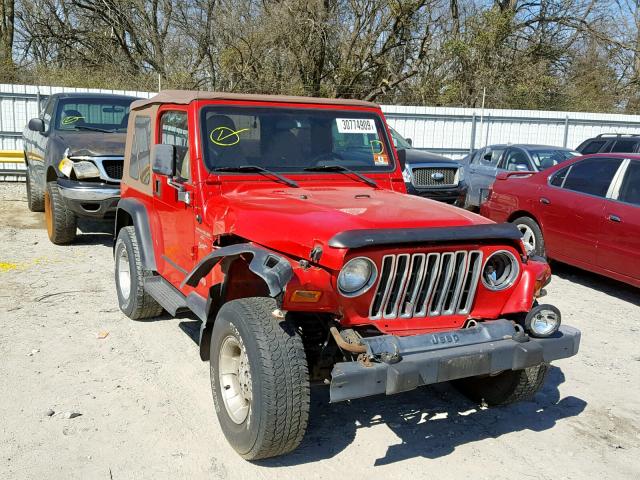 1J4FA49S8YP767871 - 2000 JEEP WRANGLER / RED photo 1