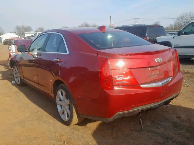 1G6AJ5SX6F0126223 - 2015 CADILLAC ATS PERFOR RED photo 3