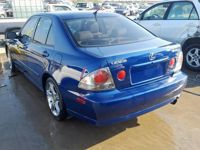 JTHBD182410014394 - 2001 LEXUS IS 300 BLUE photo 3