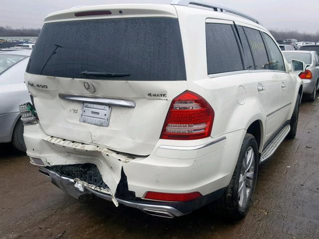 4JGBF7BE9CA787047 - 2012 MERCEDES-BENZ GL 450 4MA WHITE photo 4