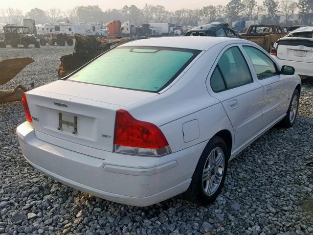 YV1RS592662540804 - 2006 VOLVO S60 2.5T WHITE photo 4