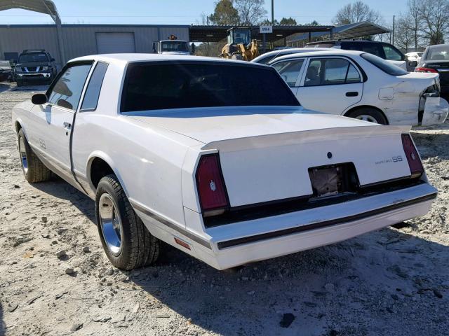 1G1AZ37G3ER213700 - 1984 CHEVROLET MONTE CARL WHITE photo 3