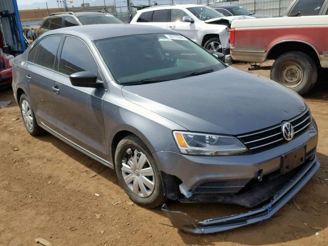 3VW1K7AJ9FM345609 - 2015 VOLKSWAGEN JETTA BASE GRAY photo 1