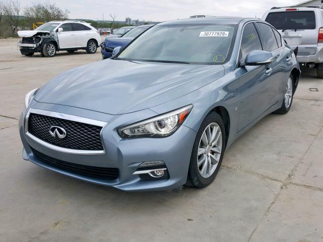 JN1BV7AP1FM345721 - 2015 INFINITI Q50 BASE BLUE photo 2