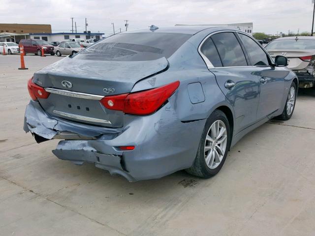 JN1BV7AP1FM345721 - 2015 INFINITI Q50 BASE BLUE photo 4