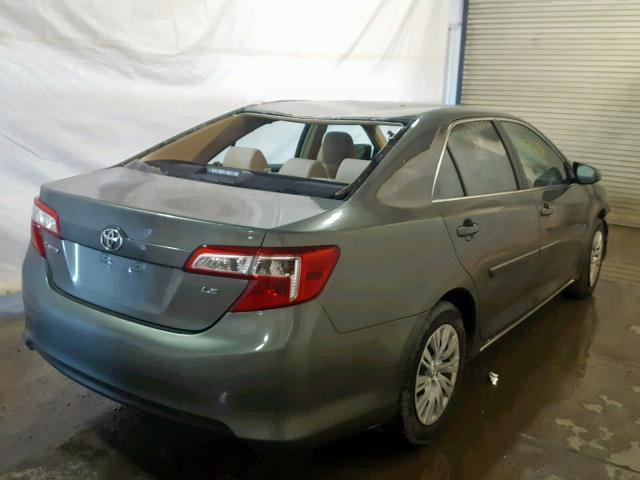 4T4BF1FKXDR323865 - 2013 TOYOTA CAMRY L GREEN photo 4