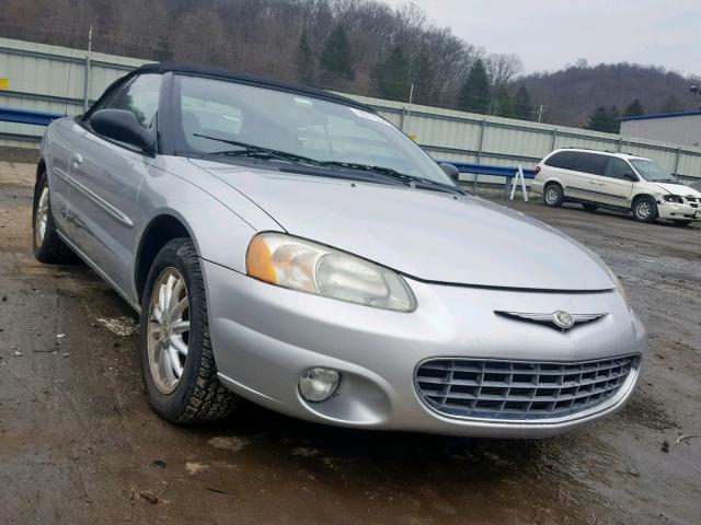 1C3EL55R32N152043 - 2002 CHRYSLER SEBRING LX SILVER photo 1