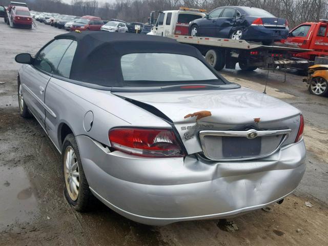 1C3EL55R32N152043 - 2002 CHRYSLER SEBRING LX SILVER photo 3