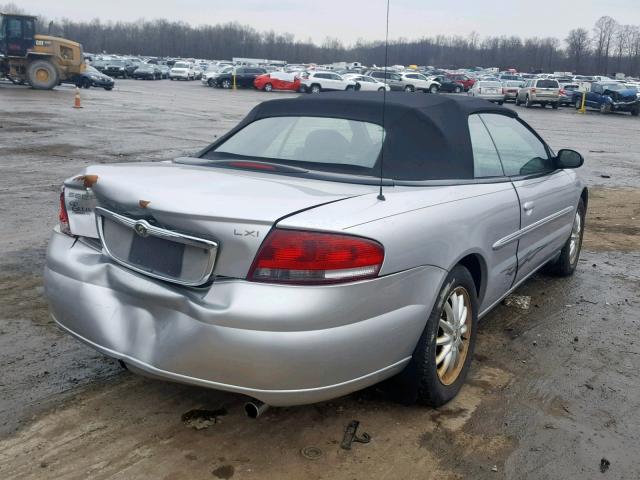 1C3EL55R32N152043 - 2002 CHRYSLER SEBRING LX SILVER photo 4