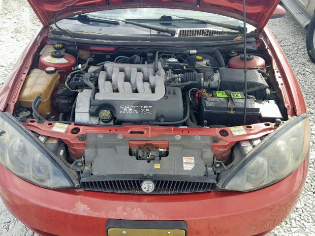 1ZWFT61L3X5662545 - 1999 MERCURY COUGAR V6 BURGUNDY photo 7