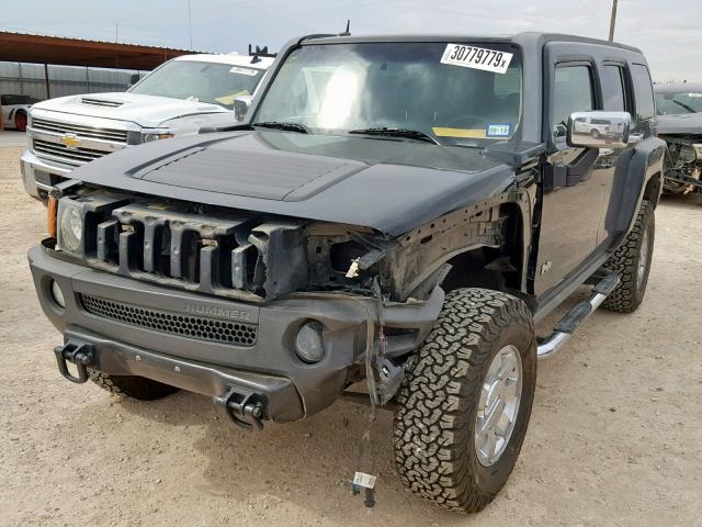 5GTDN13E978176128 - 2007 HUMMER H3 BLACK photo 2