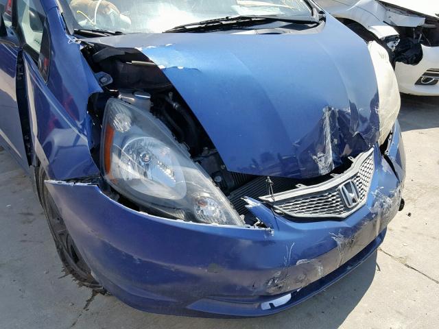 JHMGE8H22AC003078 - 2010 HONDA FIT BLUE photo 9