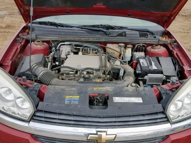 1G1ZT54855F131336 - 2005 CHEVROLET MALIBU LS 勃艮第红 照片 7