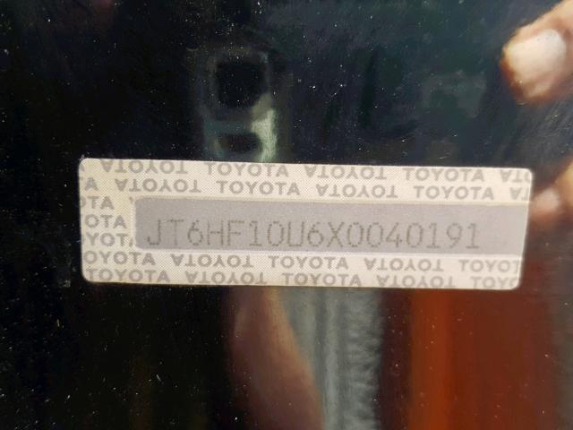 JT6HF10U6X0040191 - 1999 LEXUS RX 300 BLACK photo 10