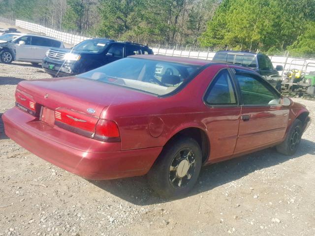 1FALP62W7SH117338 - 1995 FORD THUNDERBIR RED photo 4