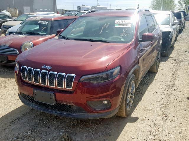 1C4PJLLB1KD316660 - 2019 JEEP CHEROKEE L MAROON photo 2