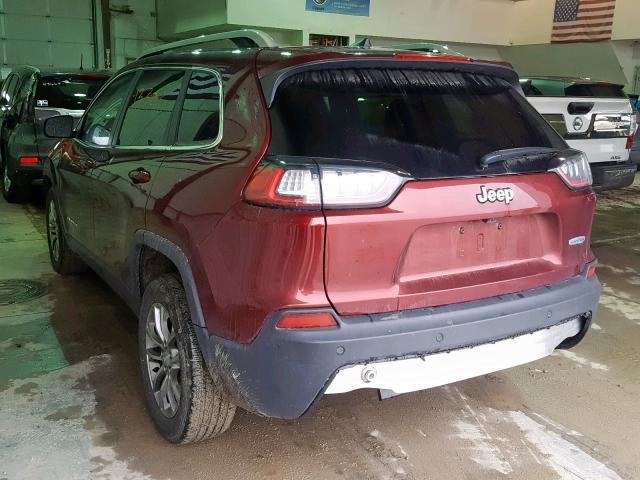 1C4PJLLB1KD316660 - 2019 JEEP CHEROKEE L MAROON photo 3