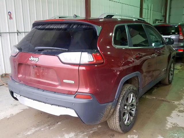 1C4PJLLB1KD316660 - 2019 JEEP CHEROKEE L MAROON photo 4