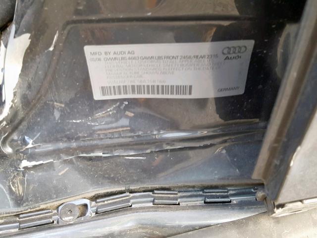 WAUAF78E18A158166 - 2008 AUDI A4 2.0T GRAY photo 10