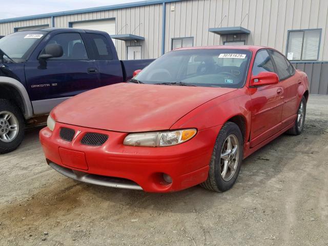 1G2WP52K3YF198961 - 2000 PONTIAC GRAND PRIX RED photo 2