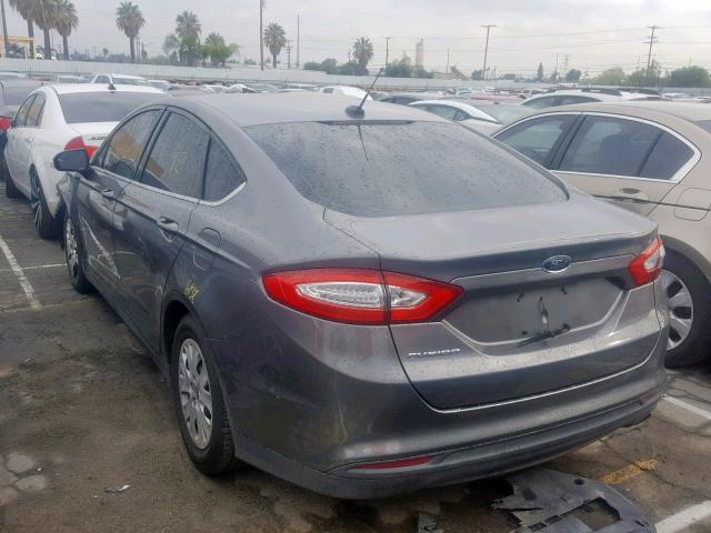 3FA6P0G78ER244548 - 2014 FORD FUSION S GRAY photo 3