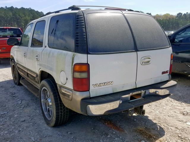 1GKEK13TXYJ181999 - 2000 GMC YUKON WHITE photo 3