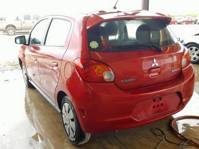 ML32A3HJ6FH059961 - 2015 MITSUBISHI MIRAGE DE RED photo 3