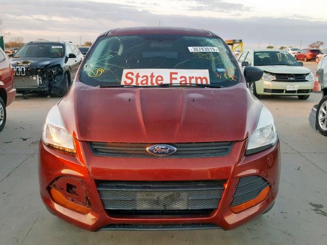 1FMCU0F76EUC36959 - 2014 FORD ESCAPE S ORANGE photo 9