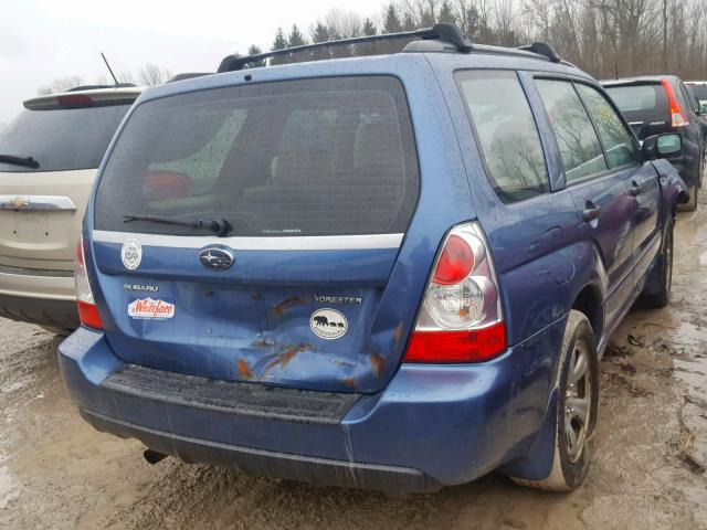 JF1SG63637H727920 - 2007 SUBARU FORESTER 2 BLUE photo 4