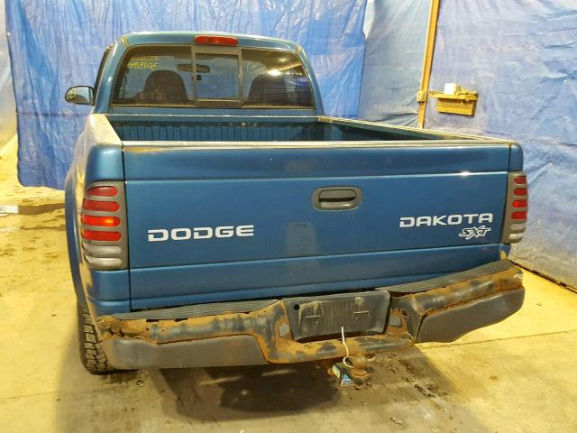 1D7GG16K64S561635 - 2004 DODGE DAKOTA SXT BLUE photo 6