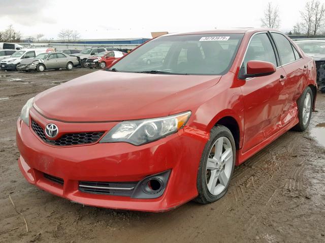 4T1BF1FK6CU562564 - 2012 TOYOTA CAMRY BASE RED photo 2