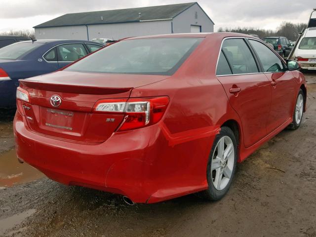 4T1BF1FK6CU562564 - 2012 TOYOTA CAMRY BASE RED photo 4
