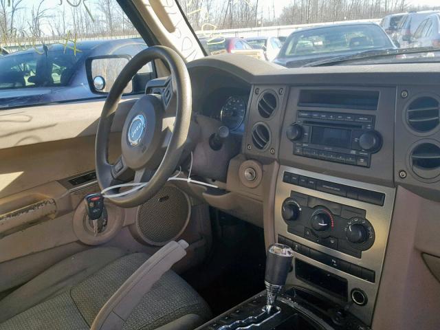 1J8HG48K96C264510 - 2006 JEEP COMMANDER TAN photo 9