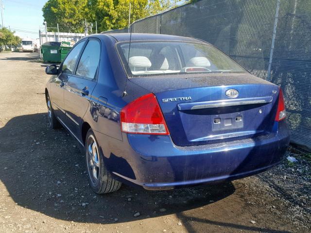 KNAFE121885534365 - 2008 KIA SPECTRA EX BLUE photo 3