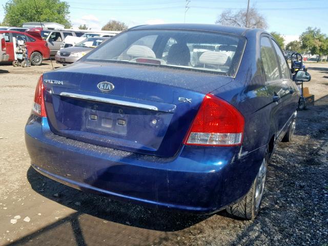 KNAFE121885534365 - 2008 KIA SPECTRA EX BLUE photo 4