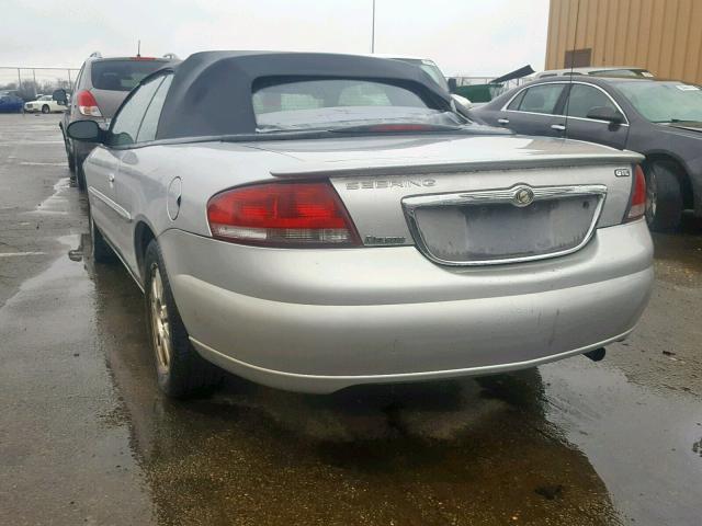 1C3EL75R64N118256 - 2004 CHRYSLER SEBRING GT SILVER photo 3