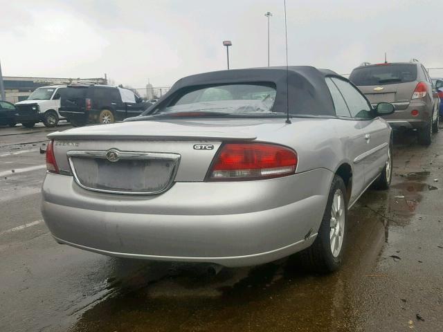 1C3EL75R64N118256 - 2004 CHRYSLER SEBRING GT SILVER photo 4