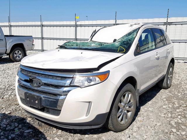 2FMDK4JC3DBC61635 - 2013 FORD EDGE SEL WHITE photo 2