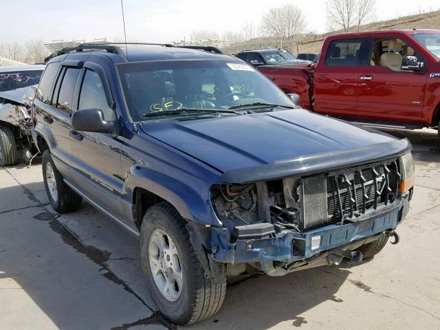 1J4GW48N91C505906 - 2001 JEEP GRAND CHER BLUE photo 1