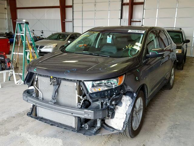 2FMPK4J96HBB04480 - 2017 FORD EDGE SEL SILVER photo 2