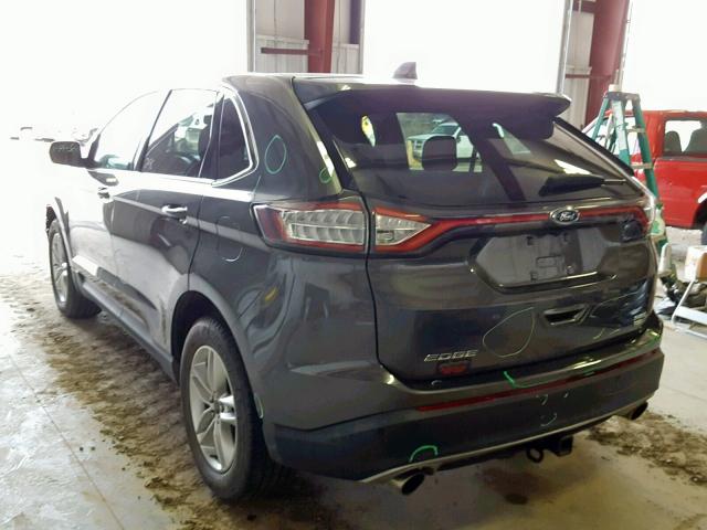 2FMPK4J96HBB04480 - 2017 FORD EDGE SEL SILVER photo 3