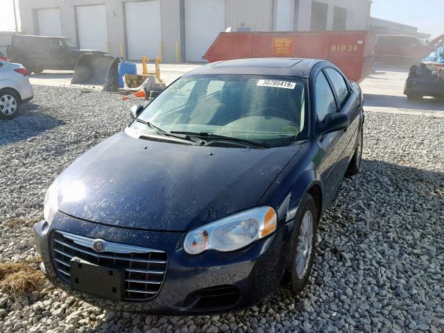 1C3EL56R54N356263 - 2004 CHRYSLER SEBRING LX BLUE photo 2